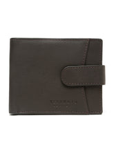 Load image into Gallery viewer, Men's Leather Bi-Fold Wallet with Snap Button Closure