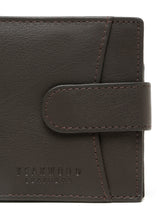 Load image into Gallery viewer, Men's Leather Bi-Fold Wallet with Snap Button Closure