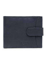 Load image into Gallery viewer, Men's Leather Bi-Fold Wallet with Snap Button Closure