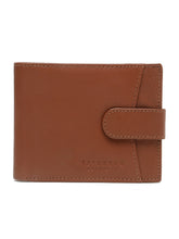 Load image into Gallery viewer, Men's Leather Bi-Fold Wallet with Snap Button Closure