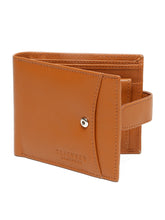 Load image into Gallery viewer, Men's Leather Bi-Fold Wallet with Snap Button Closure