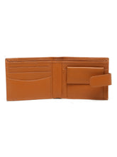 Load image into Gallery viewer, Men's Leather Bi-Fold Wallet with Snap Button Closure