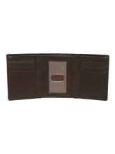 Load image into Gallery viewer, Men’s Brown Leather Tri-Fold Wallet