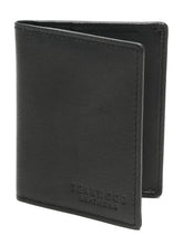 Load image into Gallery viewer, Leather Men Black Bi-fold wallet