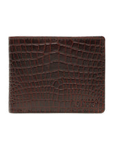 Load image into Gallery viewer, Men's Croco Texture Leather Bi-Fold Wallet