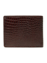 Load image into Gallery viewer, Men's Croco Texture Leather Bi-Fold Wallet