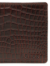 Load image into Gallery viewer, Men's Croco Texture Leather Bi-Fold Wallet