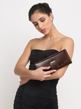 Load image into Gallery viewer, Womens Maroon Leather Two Fold Wallet