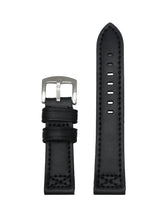 Load image into Gallery viewer, Teakwood black leather casual 22 MM watch strap