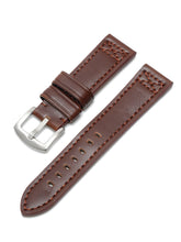 Load image into Gallery viewer, Teakwood brown leather casual 22 MM watch strap