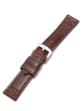Load image into Gallery viewer, Teakwood brown leather casual 22 MM watch strap