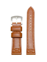 Load image into Gallery viewer, Teakwood tan leather casual 22 MM watch strap