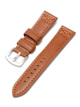 Load image into Gallery viewer, Teakwood tan leather casual 22 MM watch strap