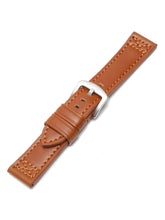 Load image into Gallery viewer, Teakwood tan leather casual 22 MM watch strap