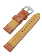 Load image into Gallery viewer, Teakwood tan leather casual 22 MM watch strap