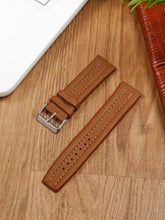Load image into Gallery viewer, Teakwood Tan leather casual 22 MM watch strap
