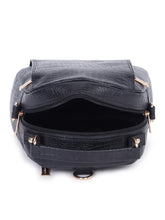 Load image into Gallery viewer, Teakwood Leathers Solid Textured Backpack cum Side Bag (2 in 1)