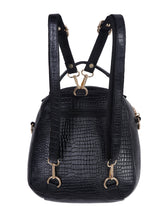 Load image into Gallery viewer, Teakwood Leathers Solid Textured Backpack cum Side Bag (2 in 1)
