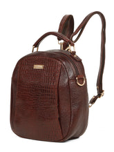Load image into Gallery viewer, Teakwood Leathers Solid Textured Backpack cum Side Bag (2 in 1)