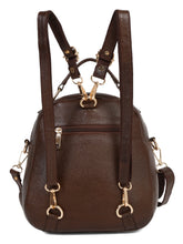 Load image into Gallery viewer, Teakwood Leathers Solid Textured Backpack cum Side Bag (2 in 1)