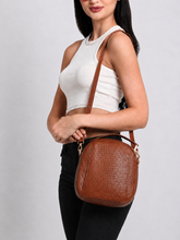 Load image into Gallery viewer, Teakwood Leathers Solid Textured Backpack cum Side Bag (2 in 1)