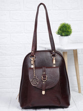 Load image into Gallery viewer, Teakwood Leathers Solid Textured Backpack
