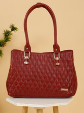Load image into Gallery viewer, Women Quilted Red Leather Handbags