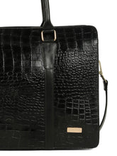 Load image into Gallery viewer, CROCODILE TEXTURED LEATHER LAPTOP BAG