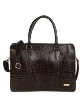 Load image into Gallery viewer, CROCODILE TEXTURED LEATHER LAPTOP BAG
