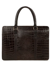 Load image into Gallery viewer, CROCODILE TEXTURED LEATHER LAPTOP BAG
