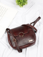 Load image into Gallery viewer, Teakwood Women's Brown Texture Sling Bag