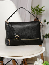 Load image into Gallery viewer, Teakwood Women's Solid Black Sling Bag