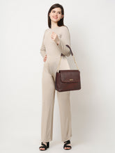 Load image into Gallery viewer, Women Brown Texture Leather Sling bag