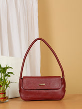 Load image into Gallery viewer, Women Red Texture Leather Structured Sling Bag
