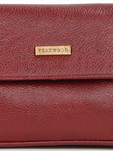 Load image into Gallery viewer, Women Red Texture Leather Structured Sling Bag