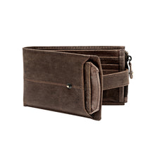 Load image into Gallery viewer, Teakwood Genuine Leathers Men Brown Solid Snap Closure Wallet
