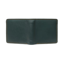 Load image into Gallery viewer, Teakwood Men Genuine Leather Bi Fold Wallet (Green)