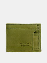 Load image into Gallery viewer, Teakwood Genuine Leather Green Color Wallet