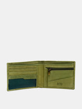 Load image into Gallery viewer, Teakwood Genuine Leather Green Color Wallet