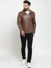 Load image into Gallery viewer, Teakwood Genuine Leathers Men's Jacket (Brown)