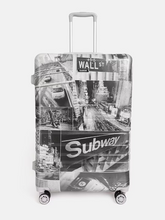 Load image into Gallery viewer, Subway Print 360 Degree Rotation Hard-Sided Cabin-Sized Trolley Bag