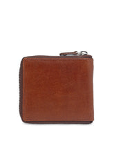 Load image into Gallery viewer, Teakwood Men Brown Solid Genuine Leather Zip Around Wallet