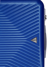 Load image into Gallery viewer, Teakwood Leathers Unisex Blue Textured Hard-Sided Cabin Trolley Suitcase