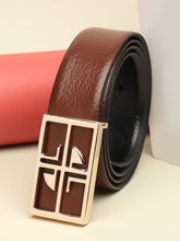 Load image into Gallery viewer, Teakwood Genuine Leather Brown Belt