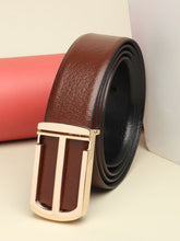 Load image into Gallery viewer, Teakwood Genuine Leather Brown Belt