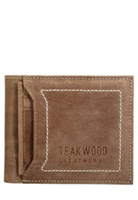 Load image into Gallery viewer, Teakwood Genuine Leather Men Solid Two Fold Leather Wallet