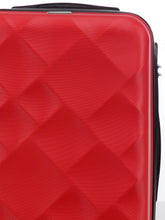 Load image into Gallery viewer, Unisex Red Textured Hard-Sided small Trolley Suitcase