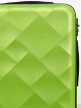 Load image into Gallery viewer, Unisex Green Textured Hard-Sided Medium Trolley Suitcase