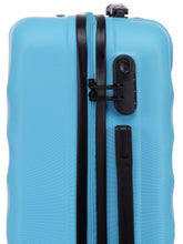 Load image into Gallery viewer, Unisex Blue Textured Hard-Sided Cabin Trolley Suitcase