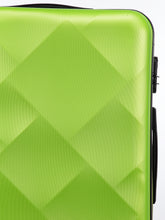 Load image into Gallery viewer, Unisex Green Textured Hard-Sided Large Trolley Suitcase
